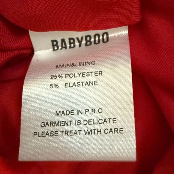 Baby Boo Sweetheart Neck Sleeveless Mini Fit & Flare Dress Glittery Red Size XL - Picture 5 of 5